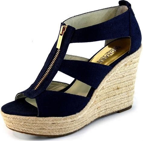 michael kors damita platform|Michael Kors Damita Platform/Wedge Sandal Navy Blue/Gold .